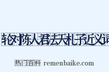 轮对陈人君法天札子近义词是什么意思的图片